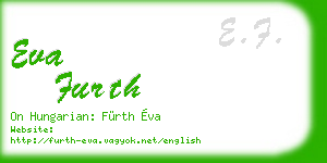 eva furth business card